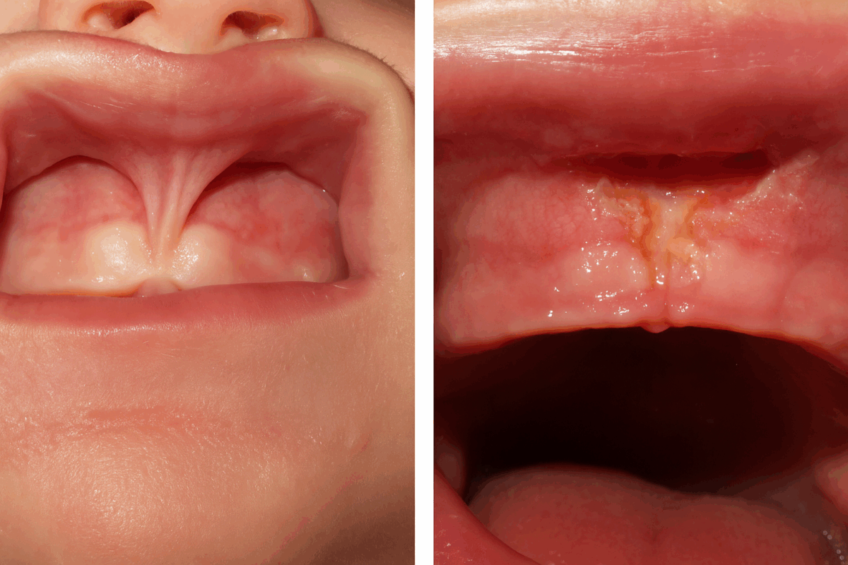 Frenectomy Before and After - lip tie surgery